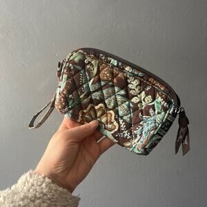 Vintage Java Blue Floral Wristlet